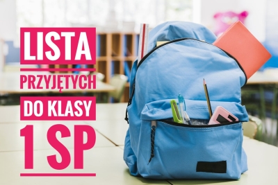 Lista kandydatów zakwalifikowanych i przyjętych do kl.1 SP w roku szkolnym 2023/2024